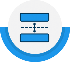 Illustration of vertical alignment and spacing.